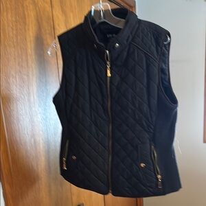 Women's Black Quilted Vest